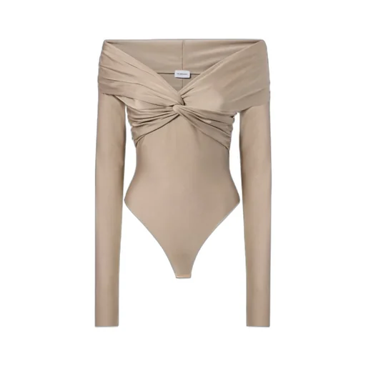 The Andamane Stretch Off-Shoulder Draped Bodysuit