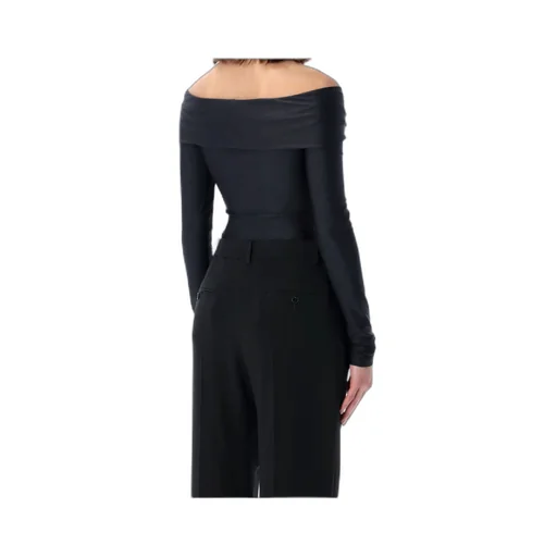 The Andamane Stretch Off-Shoulder Draped Bodysuit