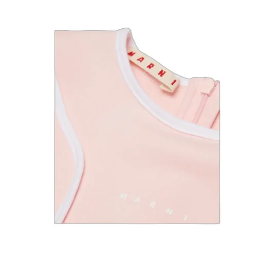 Marni Kids Logo Detailed Short-Sleeved Dress