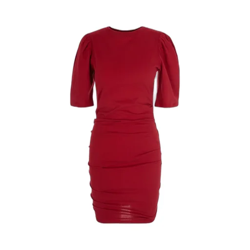 Mylda Puff-Sleeve Gathered Mini Dress