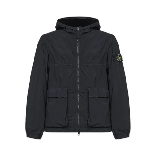 Stone Island Logo Patch Zip-Up Jacket