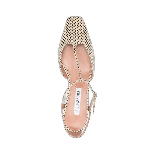 T-Strap Patterned Pumps