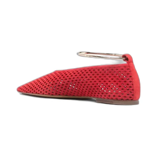 Jil Sander Pointed Toe Perforated Ballet Flats