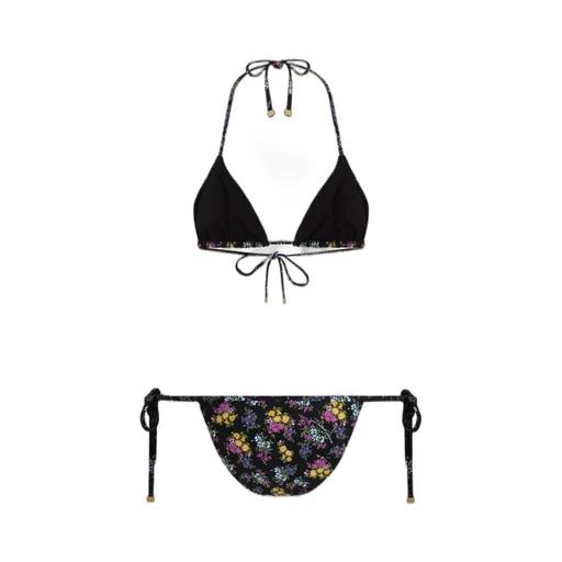Dolce & Gabbana Small Floral-Printed Triangle Bikini Set