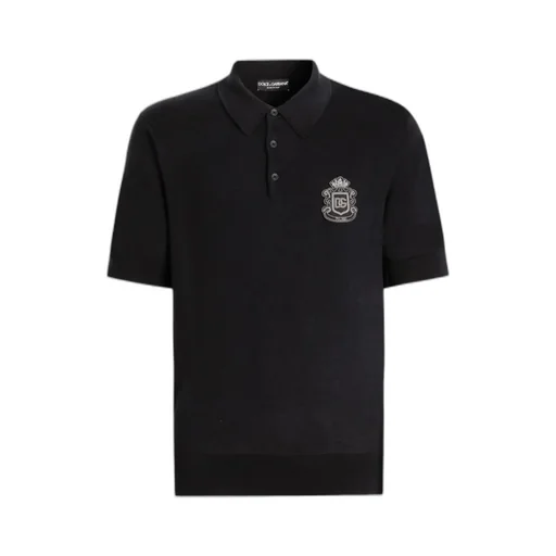 Dolce & Gabbana Heraldic Patch Polo Shirt