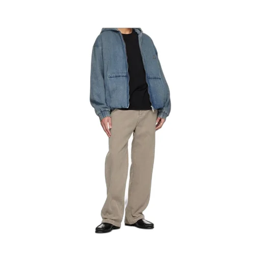 Long-Sleeved Hooded Denim Cotton Jacket