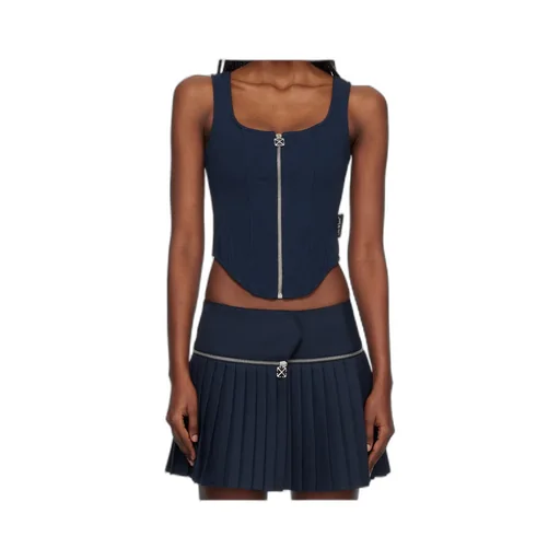 Zipper Corset Top