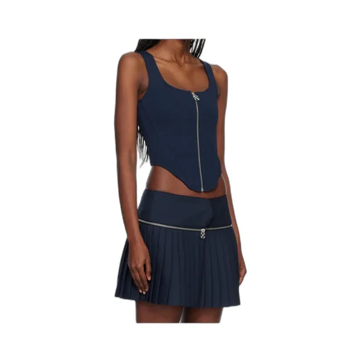 Zipper Corset Top