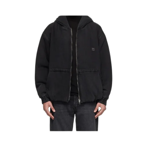 Zippered Hooded Cotton Jacket