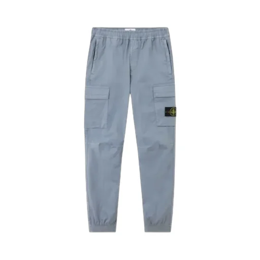 Regular-Tapered-Fit Cargo Trousers With Drawstring Waistband