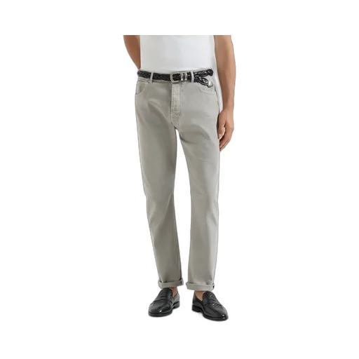 Brunello Cucinelli Logo-Patch Straight Leg Jeans