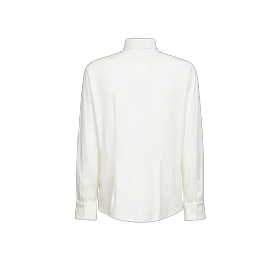 Brunello Cucinelli Spread Collar Mlange Jersey Shirt