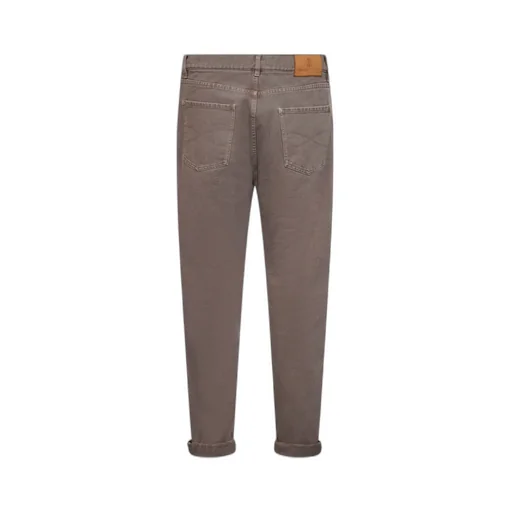 Brunello Cucinelli Garment-Dyed Iconic Fit Five-Pocket Trousers