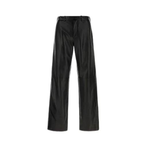 Fendi Straight-Leg Leather Trousers