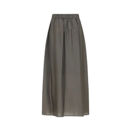 Pleated-Detail Midi Skirt