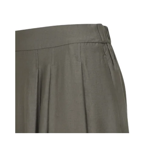 Pleated-Detail Midi Skirt