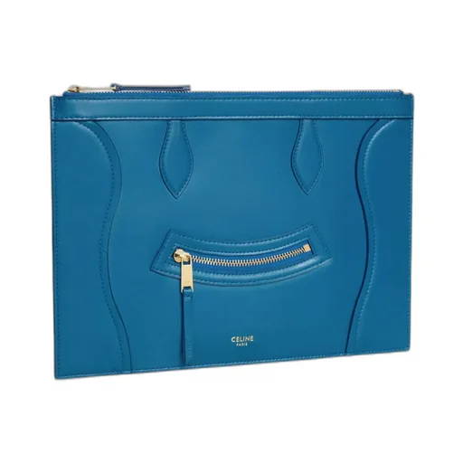 Medium Pouch In Glossy Calfskin