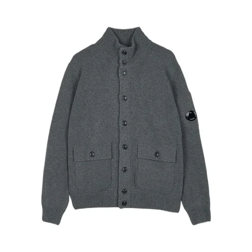 Button-Down Long-Sleeved Knitwear