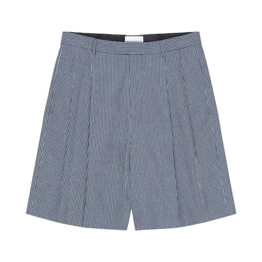 Givenchy Double Pleat Checked Bermuda Shorts