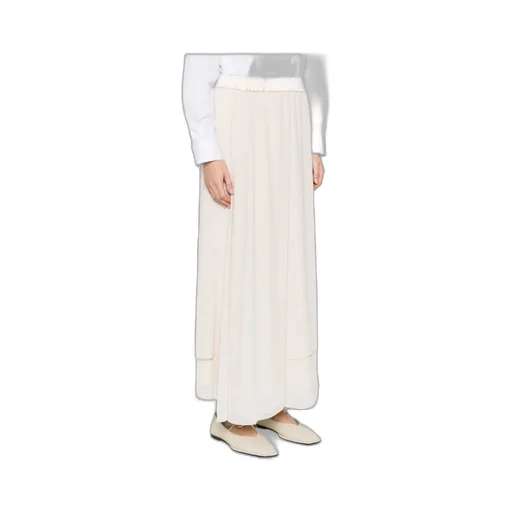 Elasticated-Waistband Maxi Skirt
