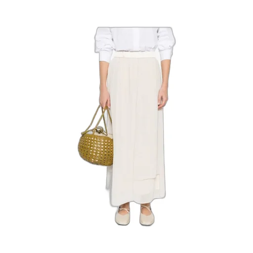 Elasticated-Waistband Maxi Skirt