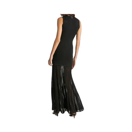 Mock-Neck Midi Dress