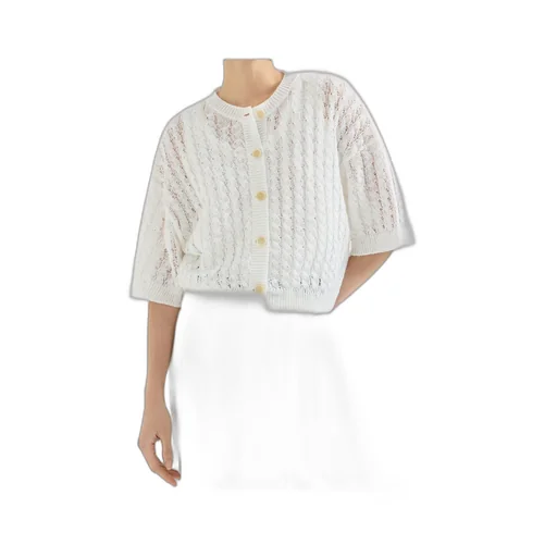 Brunello Cucinelli Dazzling Cable Openwork Cardigan