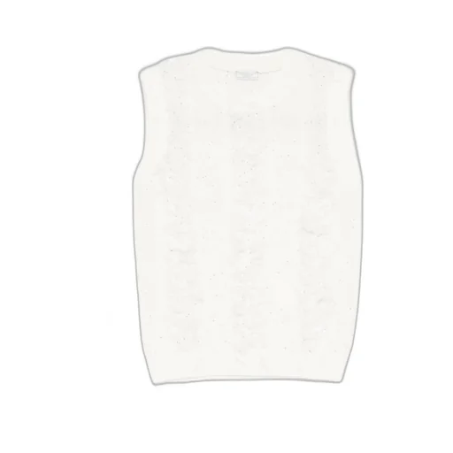 Knitted Sequin-Embellished Vest