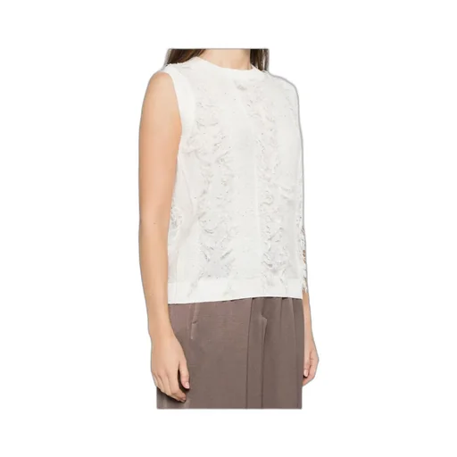 Knitted Sequin-Embellished Vest