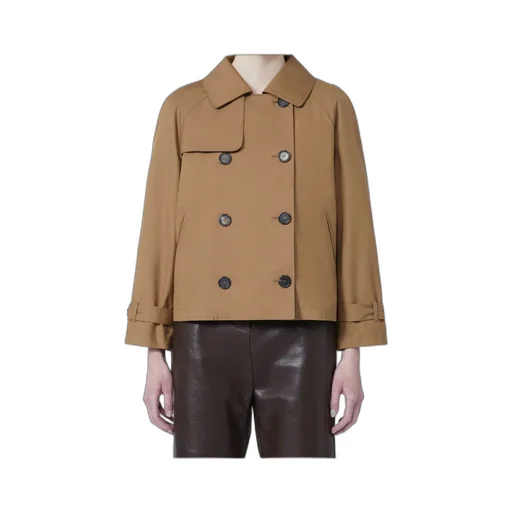 Short Twill Trench Coat