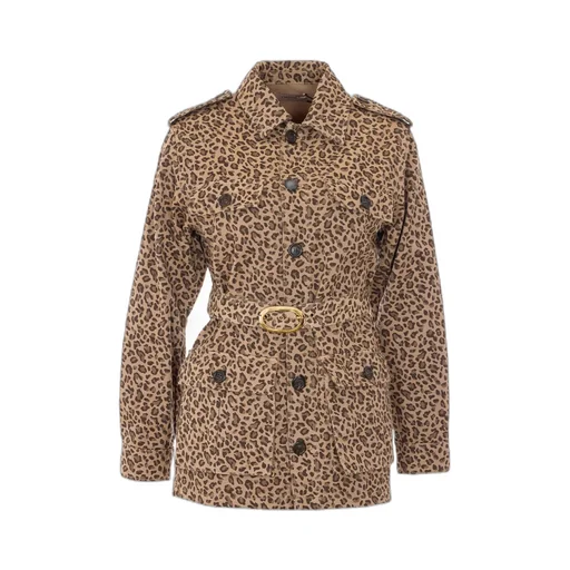 Twinset Leopard-Print Belted Jacket