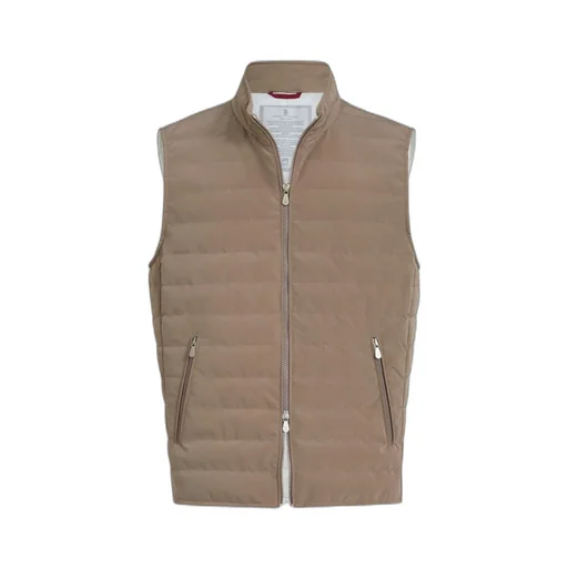 Brunello Cucinelli Bonded Zip-Up Padded Vest