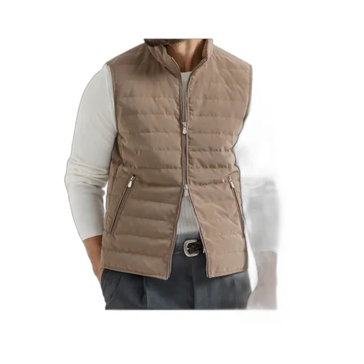 Brunello Cucinelli Bonded Zip-Up Padded Vest