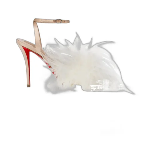 Feather-Embellished Sandals
