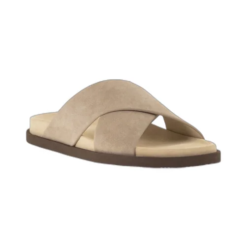 Brunello Cucinelli Crossover Strap Slip-On Sandals