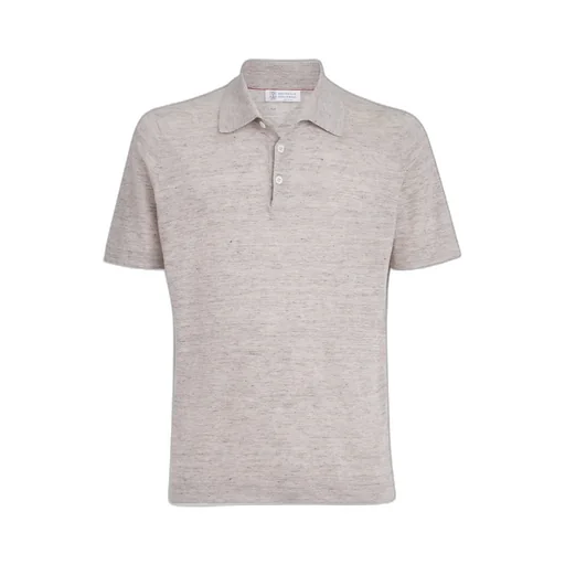 Brunello Cucinelli Short Sleeved Knitted Polo Shirt