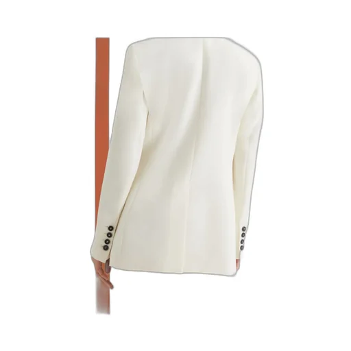 Single-Breasted Envers Satin Jacket