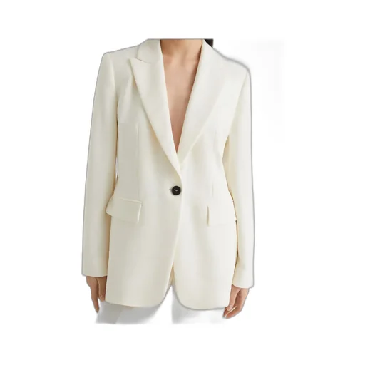 Single-Breasted Envers Satin Jacket