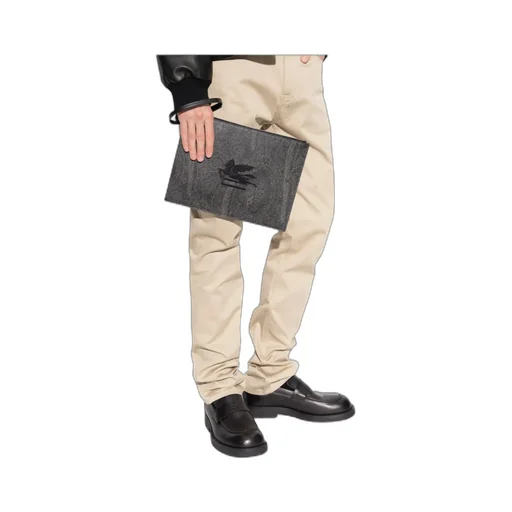Etro Pegaso Embroidered Pouch Bag