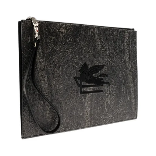 Etro Pegaso Embroidered Pouch Bag