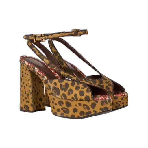 Etro Animal Motif Platform Sandals
