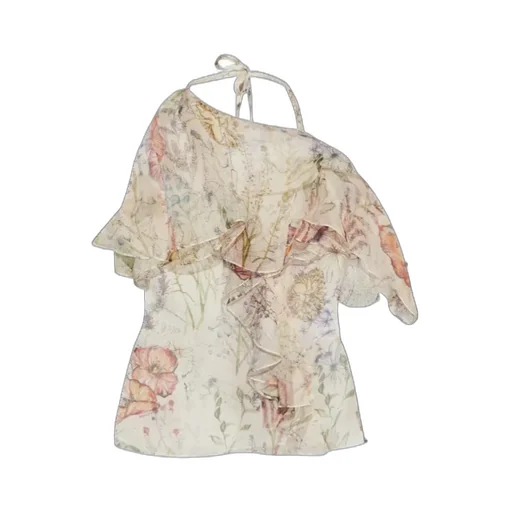 Ruffled Floral-Print Top