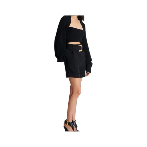 Ribbed Knit Bolero Cardigan