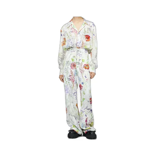 Floral-Print Trousers