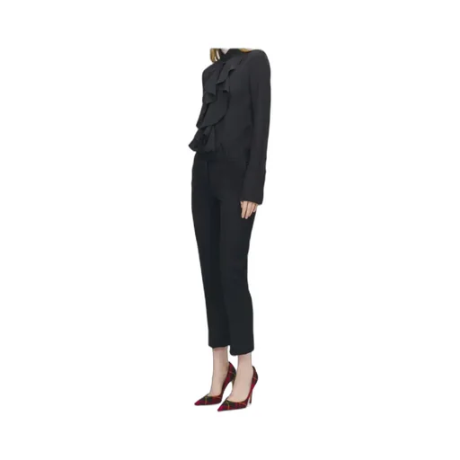 Cropped Tailored Trousers In Black