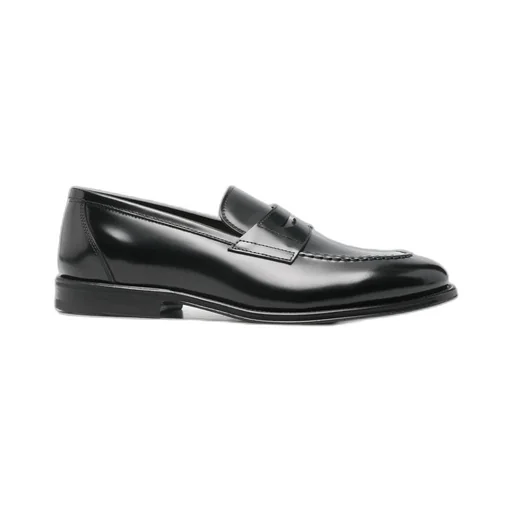 Penny-Strap Stitch-Detail Loafers