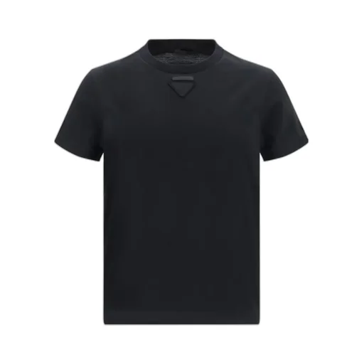 Prada Triangle-Patch Crewneck T-Shirt