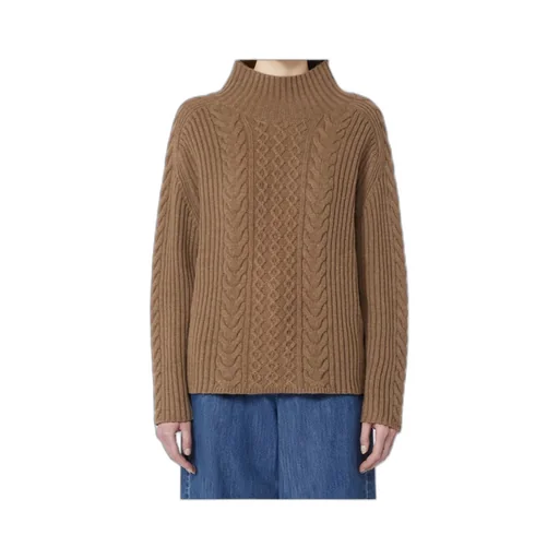 Cable-Knit Wool And Cashmere Polo-Neck Sweater