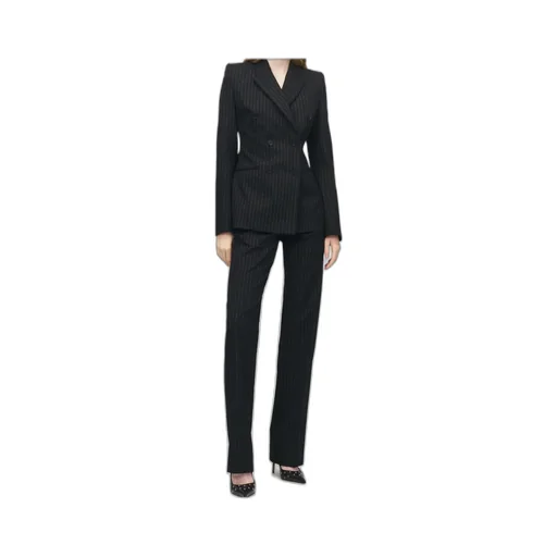 Alexander Mcqueen Pinstriped Double Breasted Jacket