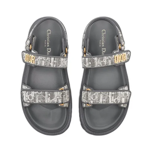 Christian Dior Dioract Logo Plaque Sandals